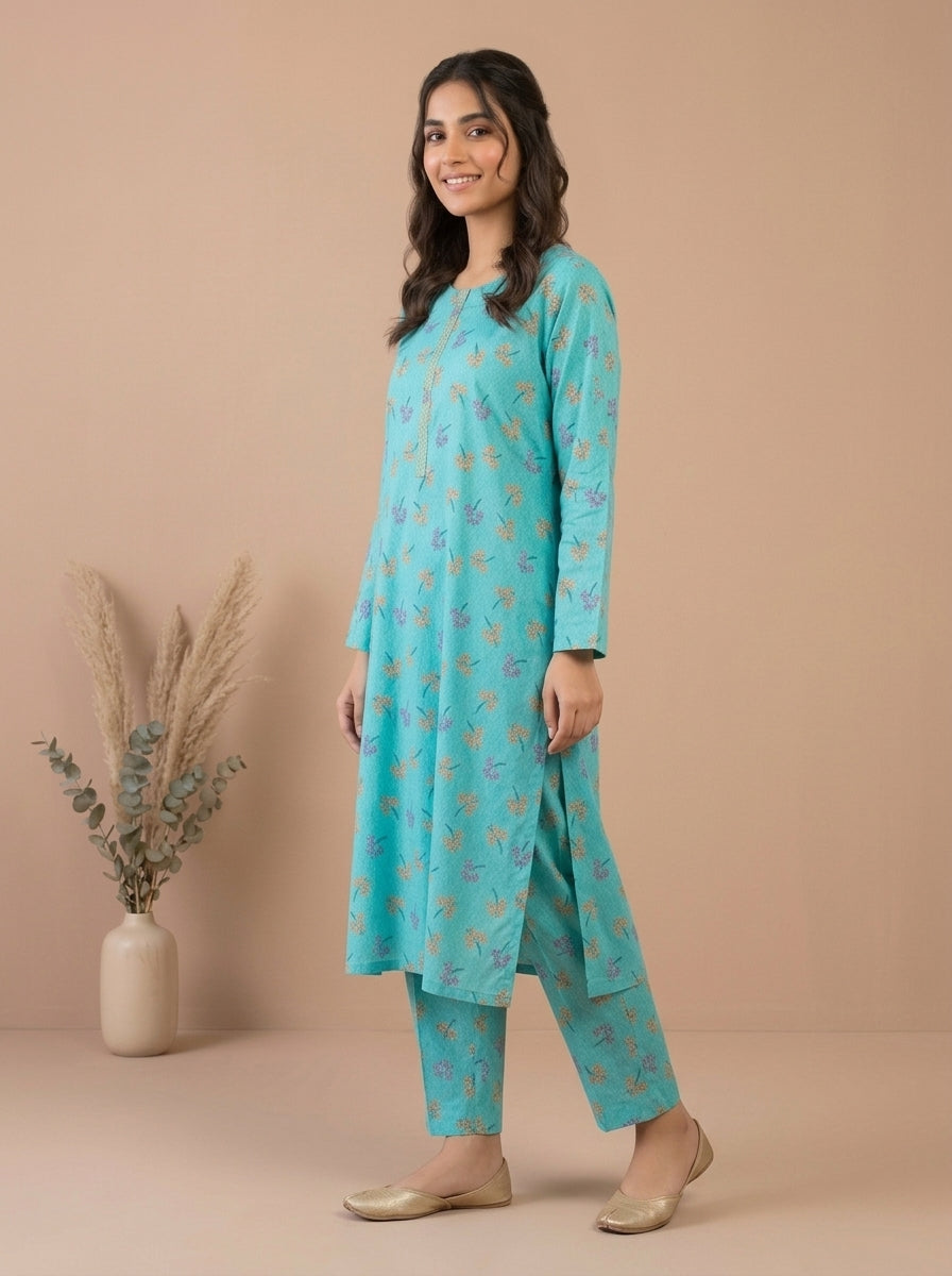 Floral Spray Kameez with Matching Shalwar