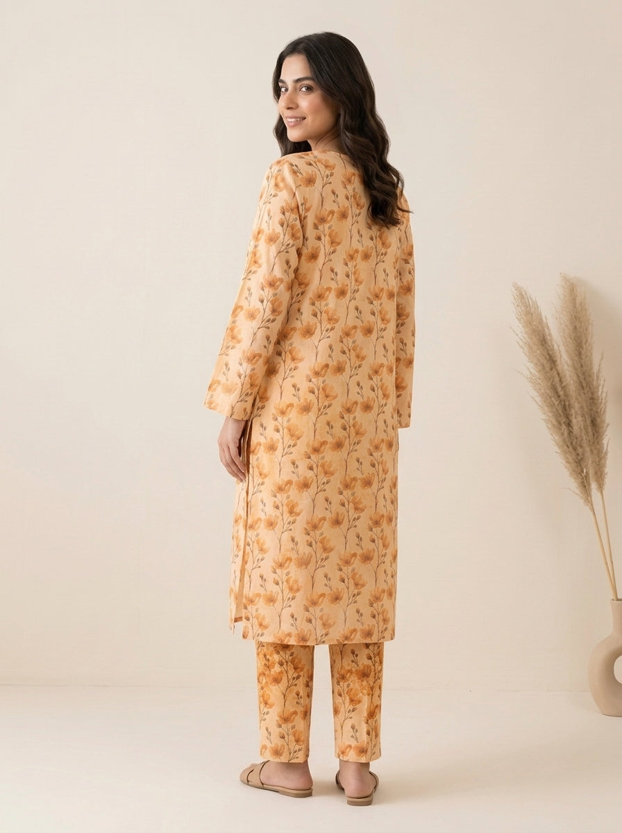 Floral Print Kameez with Matching Shalwar