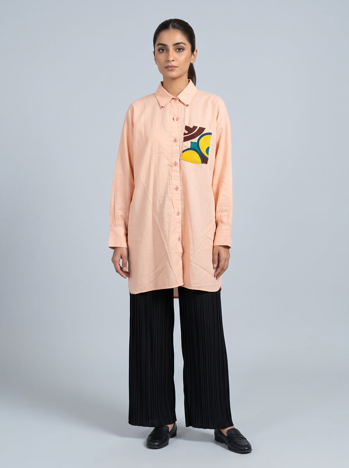 Peach Pocket Shirt
