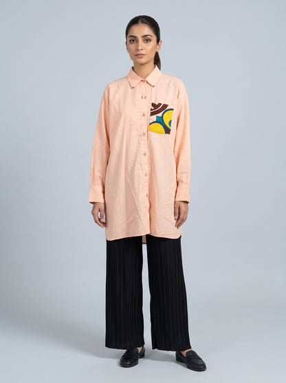 Peach Pocket Shirt