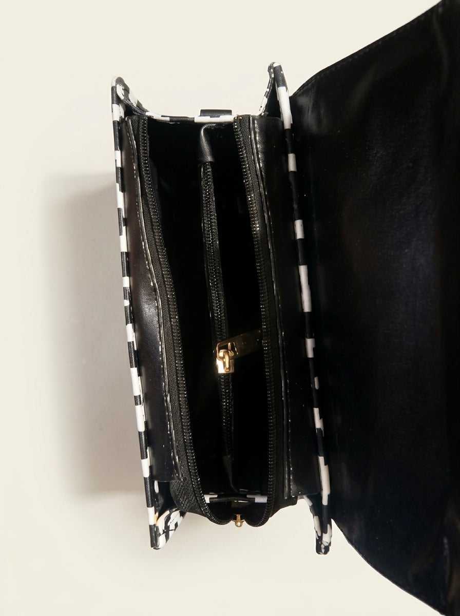 Floral Print Pearl Top Handle Bag