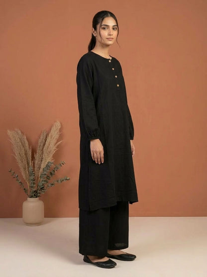 Classic Buttoned Textured Co-Ord Set