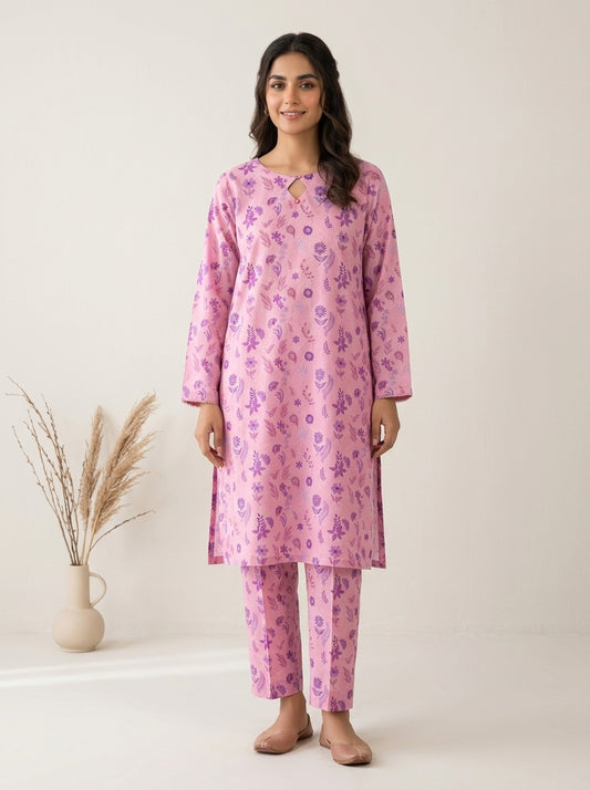 Floral Print Kameez with Matching Shalwar
