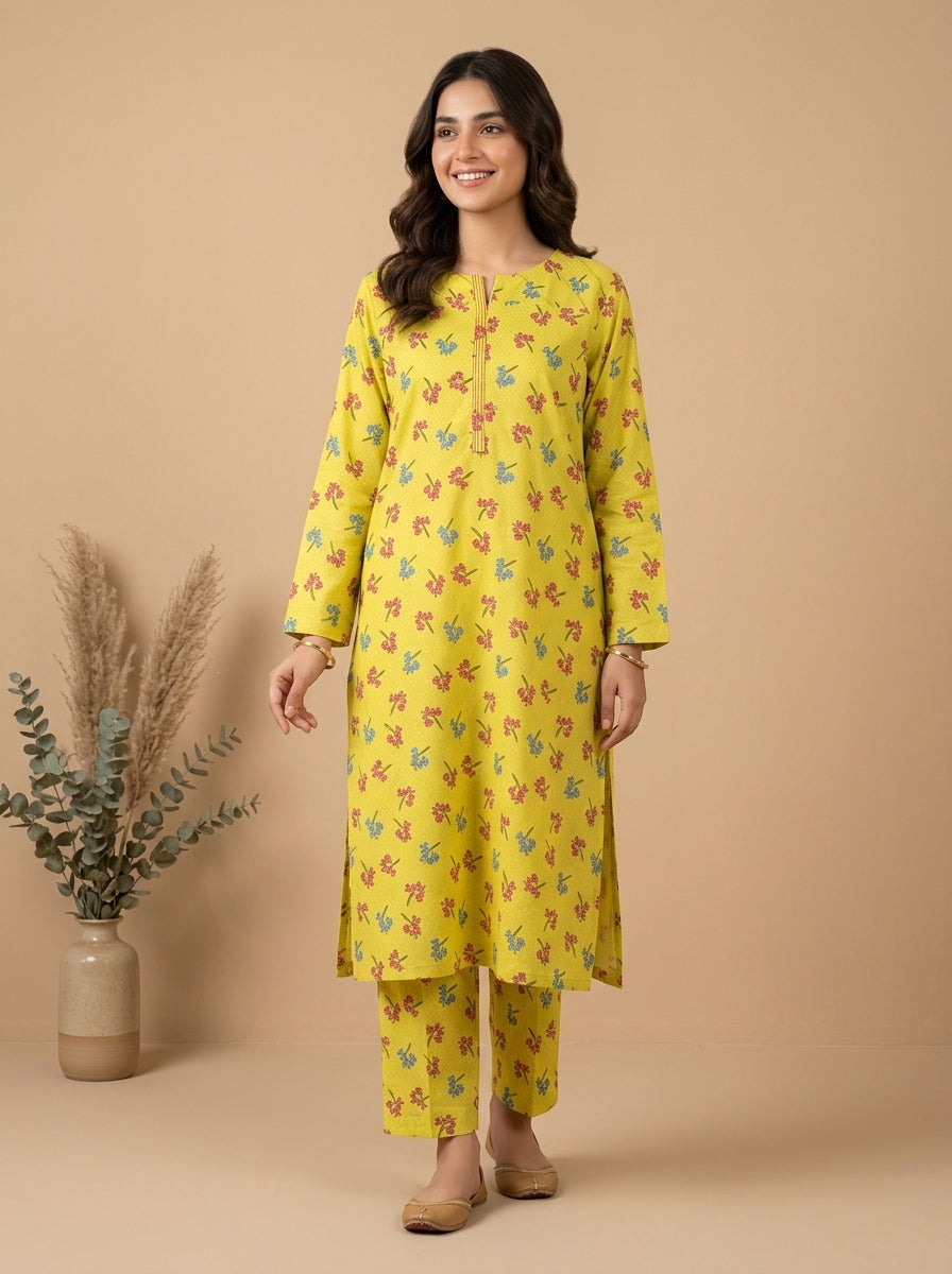 Floral Spray Kameez with Matching Shalwar