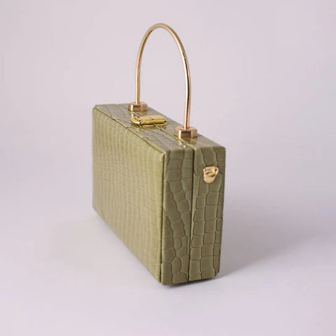 Croc Pistachio Clutch