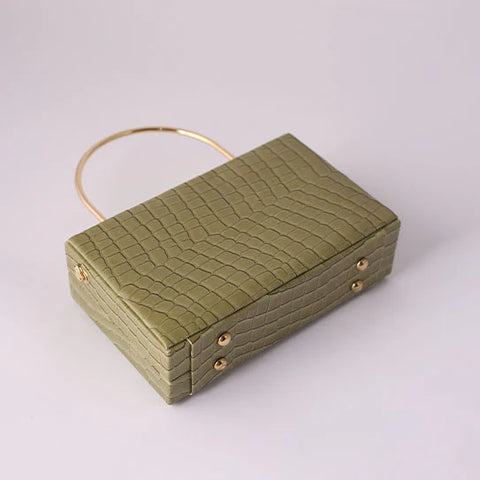 Croc Pistachio Clutch