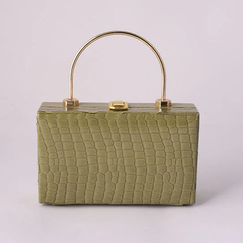 Croc Pistachio Clutch