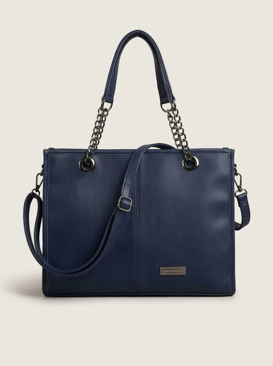 Chain Accent Tote Bag
