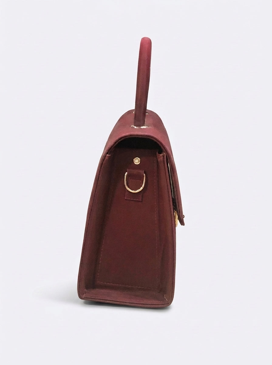 Structured Top Handle Handbag