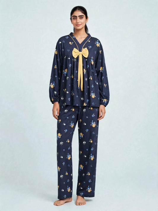 Midnight Polka Dot Comfort Night Wear Set