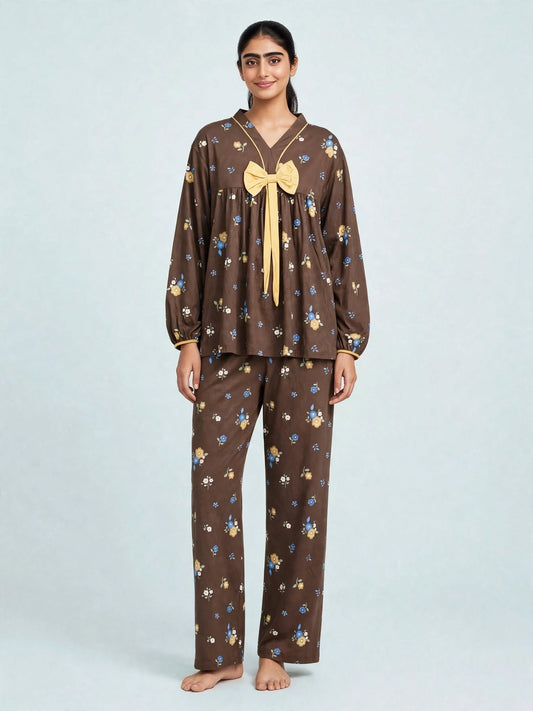Midnight Polka Dot Comfort Night Wear Set