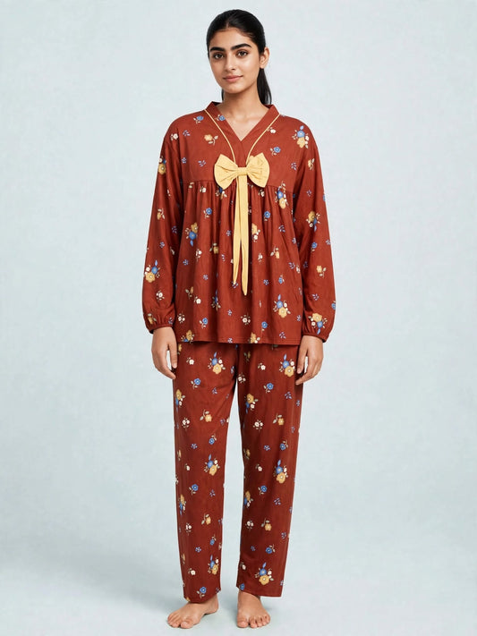 Midnight Polka Dot Comfort Night Wear Set