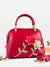 shiny red leather chain strap hand bag shoulder bag for women
