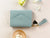sky blue fancy leather wallets purse for girls