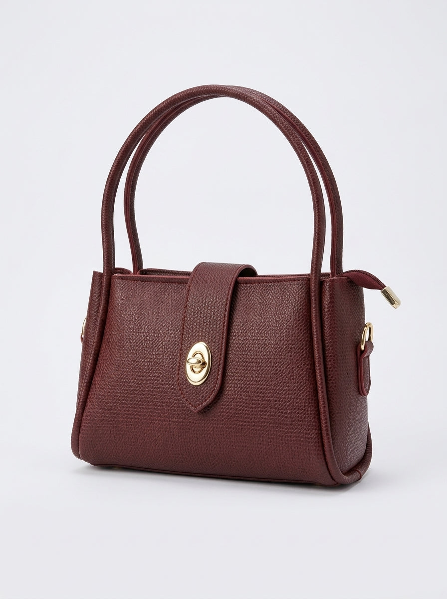Textured Flap Mini Handbag