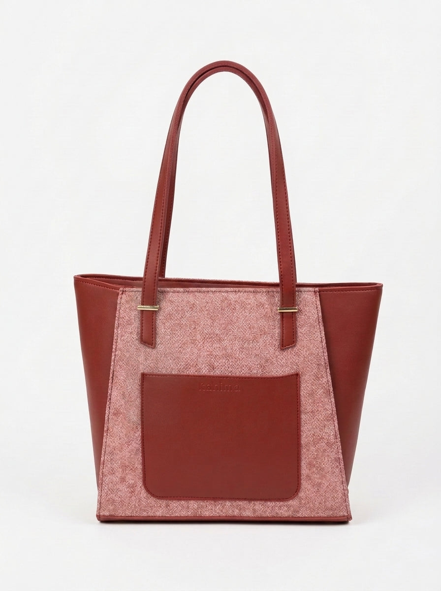Textured Panel Tote Bag