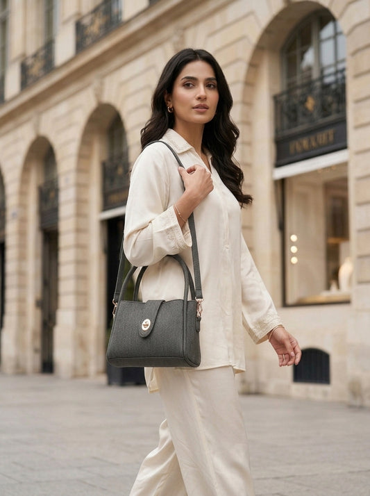 Textured Flap Mini Handbag