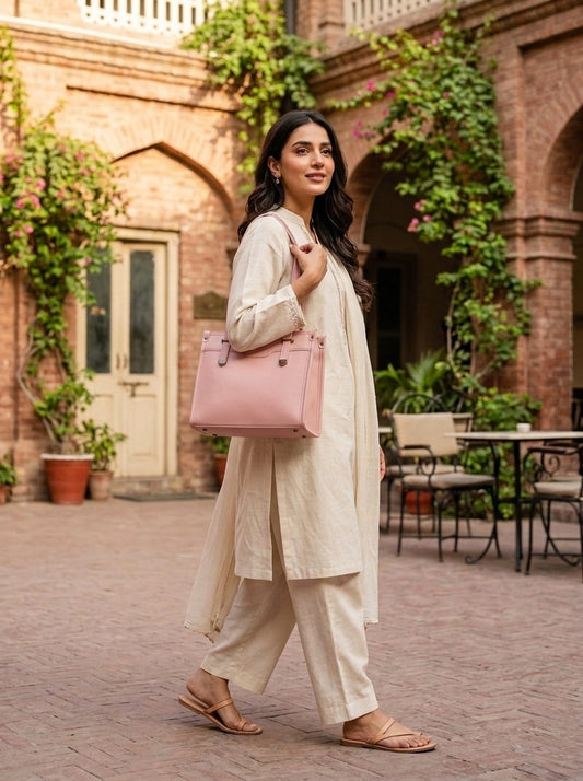 Structured Shoulder Tote Bag