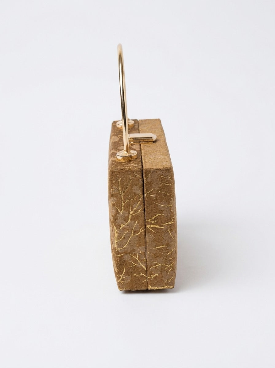 Foil Pattern Velvet Clutch Bag