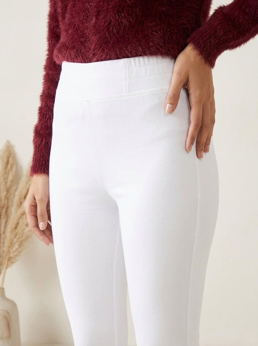 High-Waisted Fleece-Lined Stretch Leggings