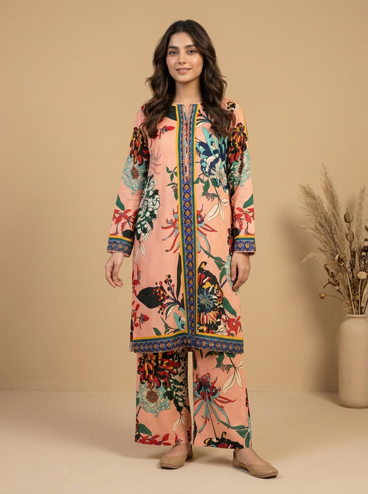 Tropical Floral Print Kameez with Matching Shalwar