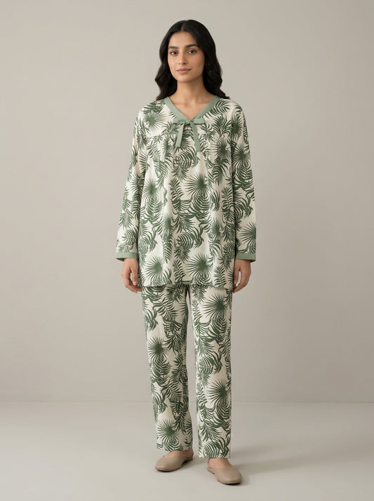 Floral Printed V-Neck Lounge Set