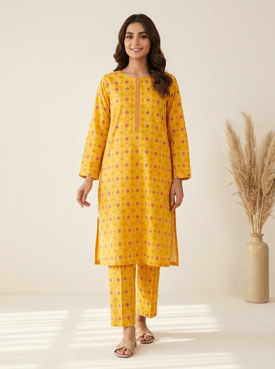 Floral Spray Kameez with Matching Shalwar