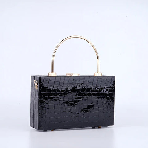 Croc Black Clutch