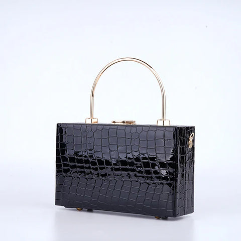 Croc Black Clutch