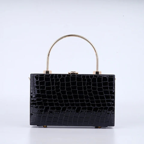 Croc Black Clutch