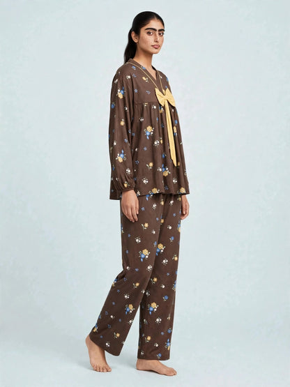 Midnight Polka Dot Comfort Night Wear Set