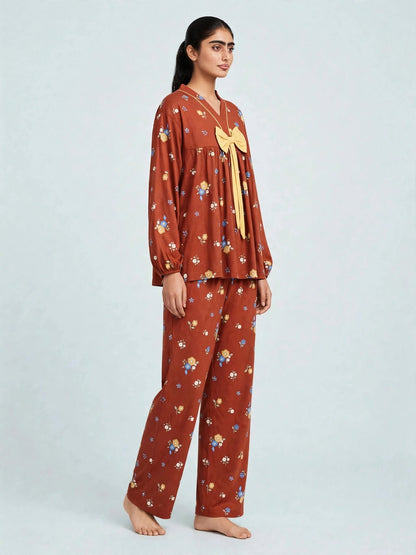 Midnight Polka Dot Comfort Night Wear Set