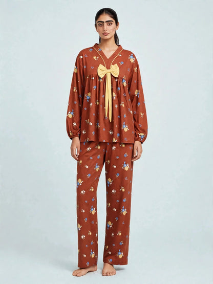 Midnight Polka Dot Comfort Night Wear Set