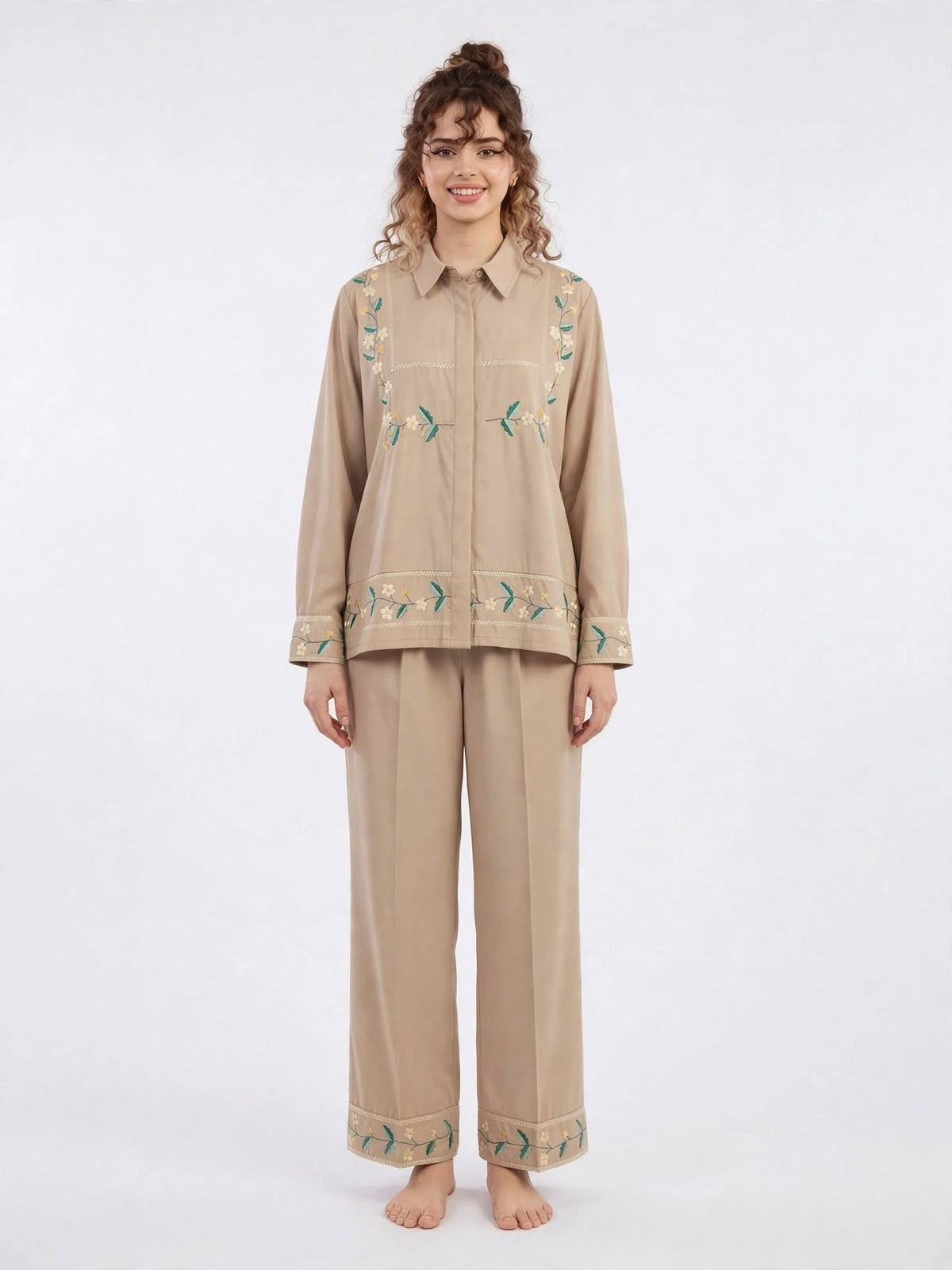Floral Embroidered Co-ord Set