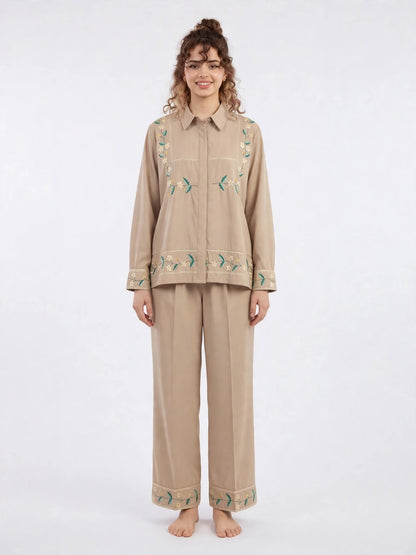 Floral Embroidered Co-ord Set