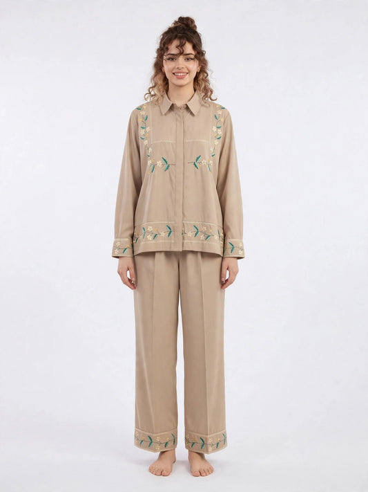 Floral Embroidered Co-ord Set