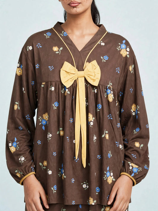Midnight Polka Dot Comfort Night Wear Set