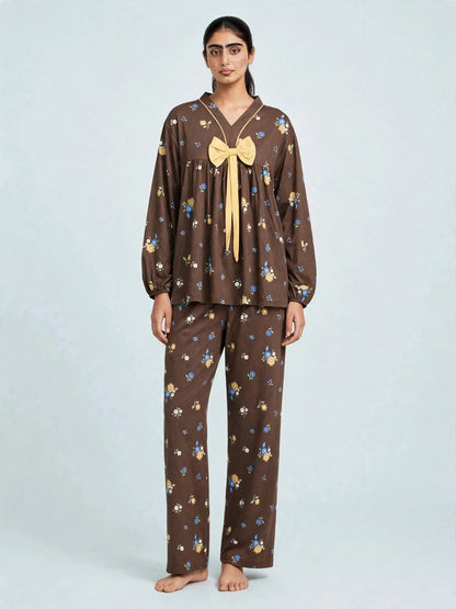Midnight Polka Dot Comfort Night Wear Set