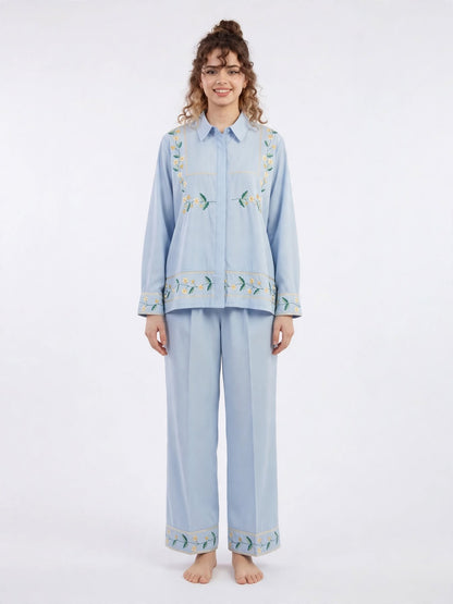 Floral Embroidered Co-ord Set