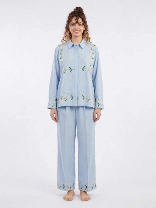Floral Embroidered Co-ord Set