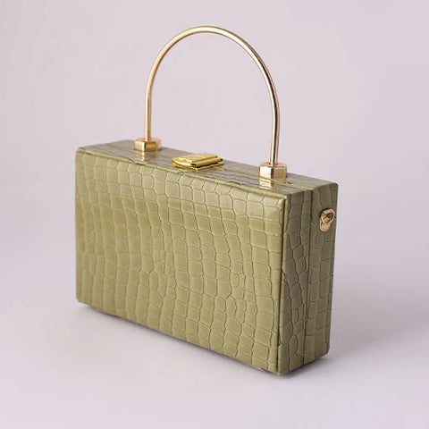 Croc Pistachio Clutch