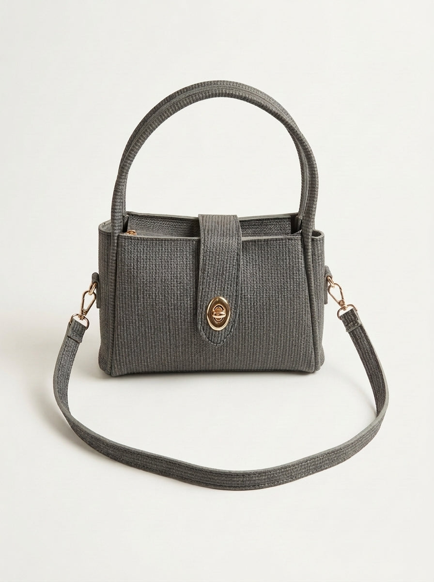 Textured Flap Mini Handbag