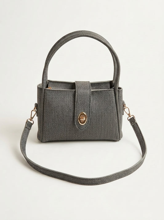 Textured Flap Mini Handbag