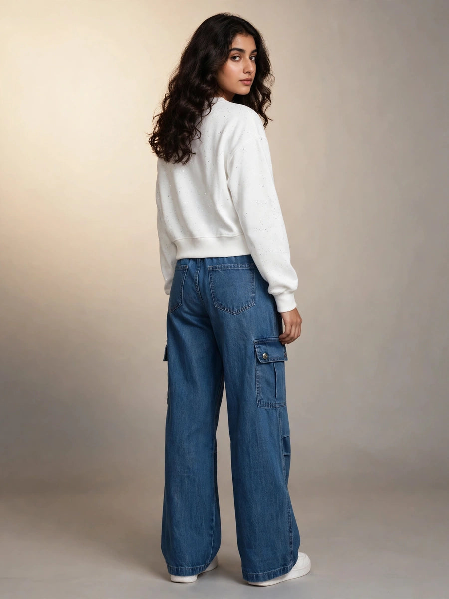 White Bow Sweatshirt